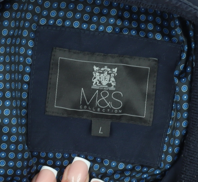 Mens UK Size L Marks and Spencer Blue Basic Jacket