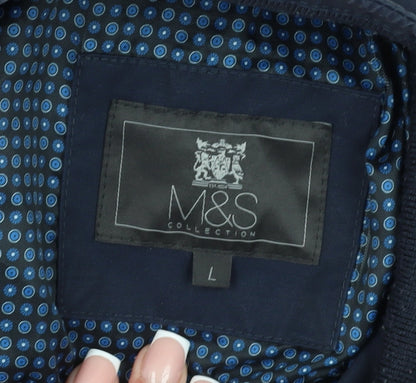 Mens UK Size L Marks and Spencer Blue Basic Jacket