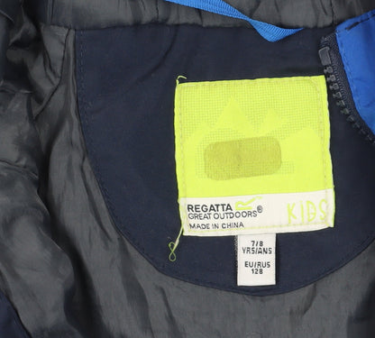 Regatta Boys Blue Parka Jacket 7 Years Winter Hooded