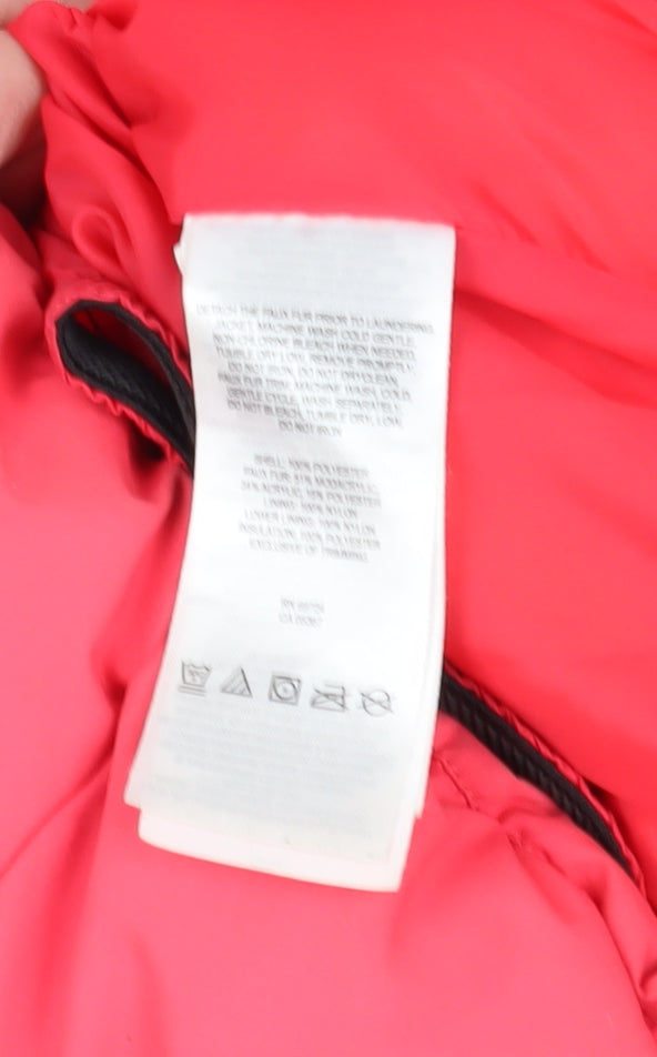 Columbia Girls Pink Puffer Jacket S Winter Hooded