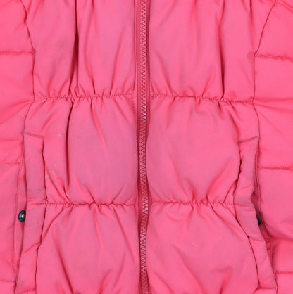 Columbia Girls Pink Puffer Jacket S Winter Hooded