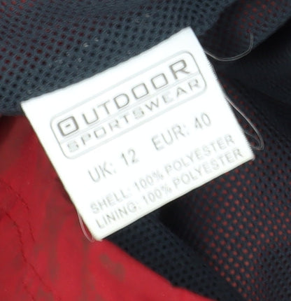 Outdoor Sportswear Women's Red Parka Jacket Size 12