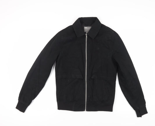 ASOS Men's Black Bomber Jacket 2XS, Casual Style