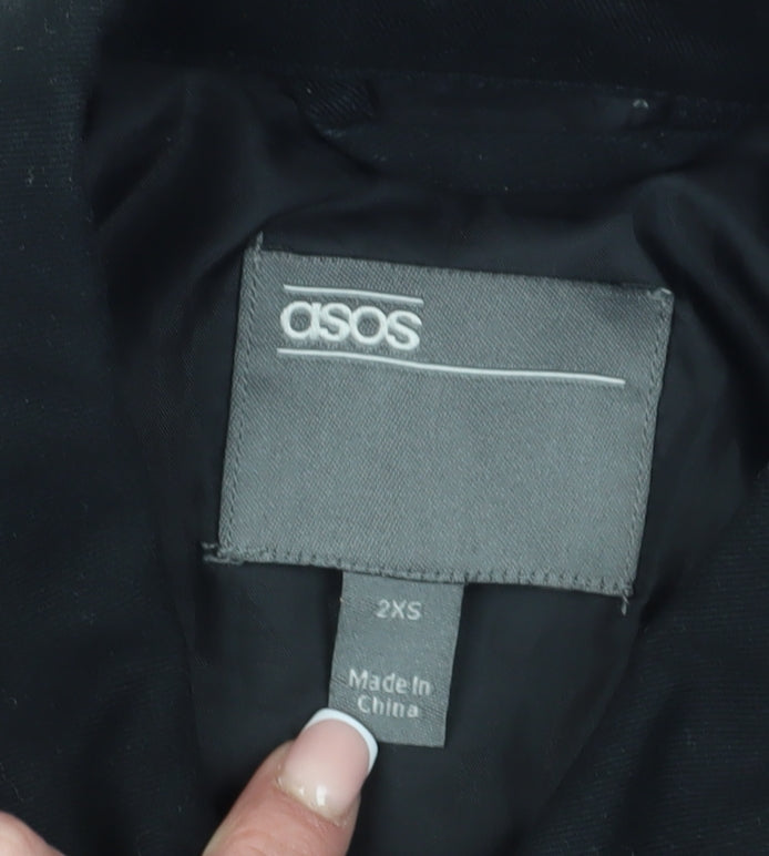 ASOS Men's Black Bomber Jacket 2XS, Casual Style