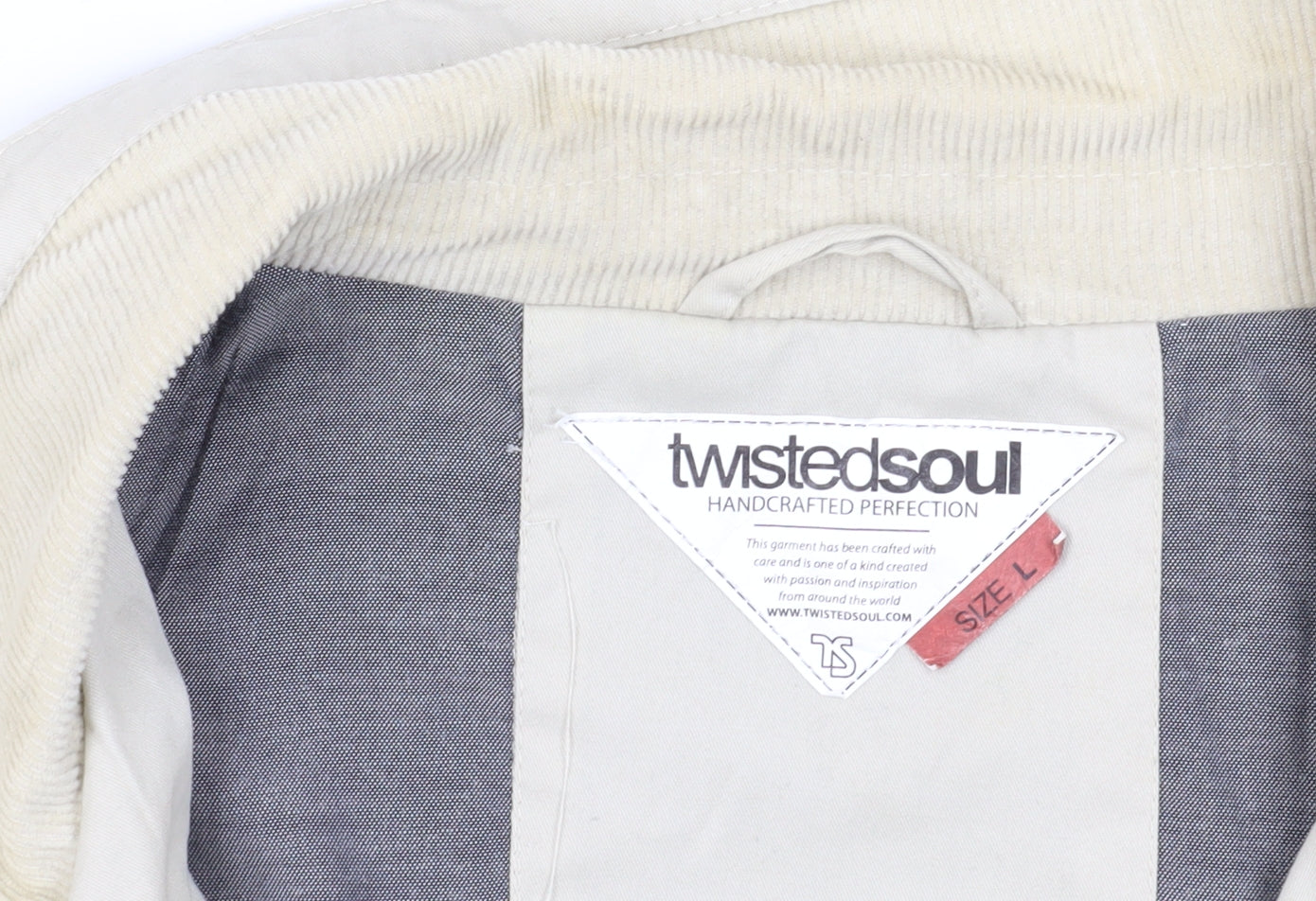 Twistedsoul Men's Beige Bomber Jacket Size L