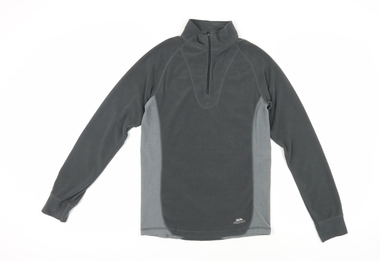 Trespass Unisex Grey 1/4 Zip Fleece Sweatshirt M