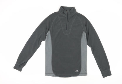 Trespass Unisex Grey 1/4 Zip Fleece Sweatshirt M