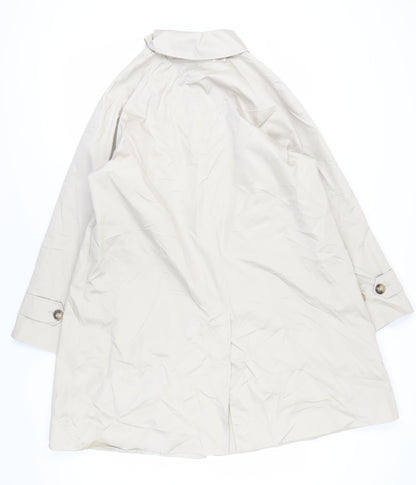 Marks & Spencer Women's Beige Mid-Length Coat Size 16