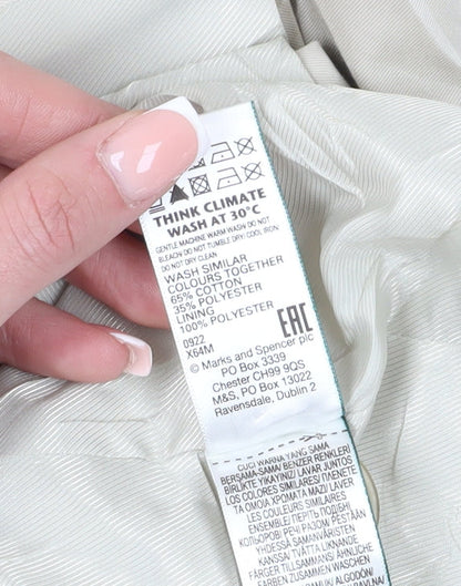 Marks & Spencer Women's Beige Mid-Length Coat Size 16