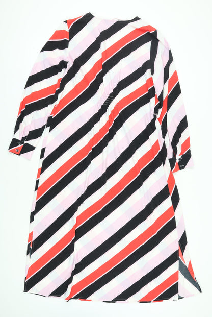 Marks and Spencer Women's Striped Midi Wrap Dress