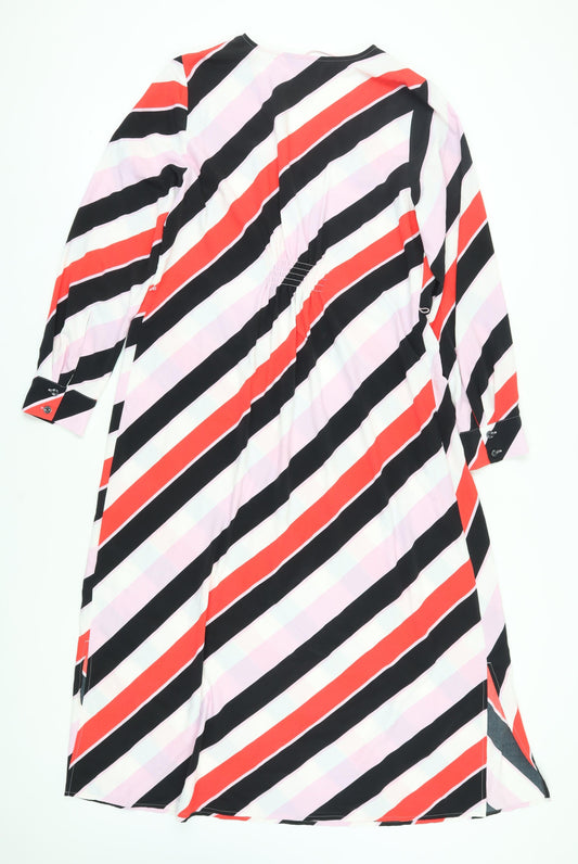 Marks and Spencer Women's Striped Midi Wrap Dress