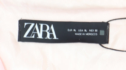 ZARA Women's Pink XL Blazer Notch Lapel New