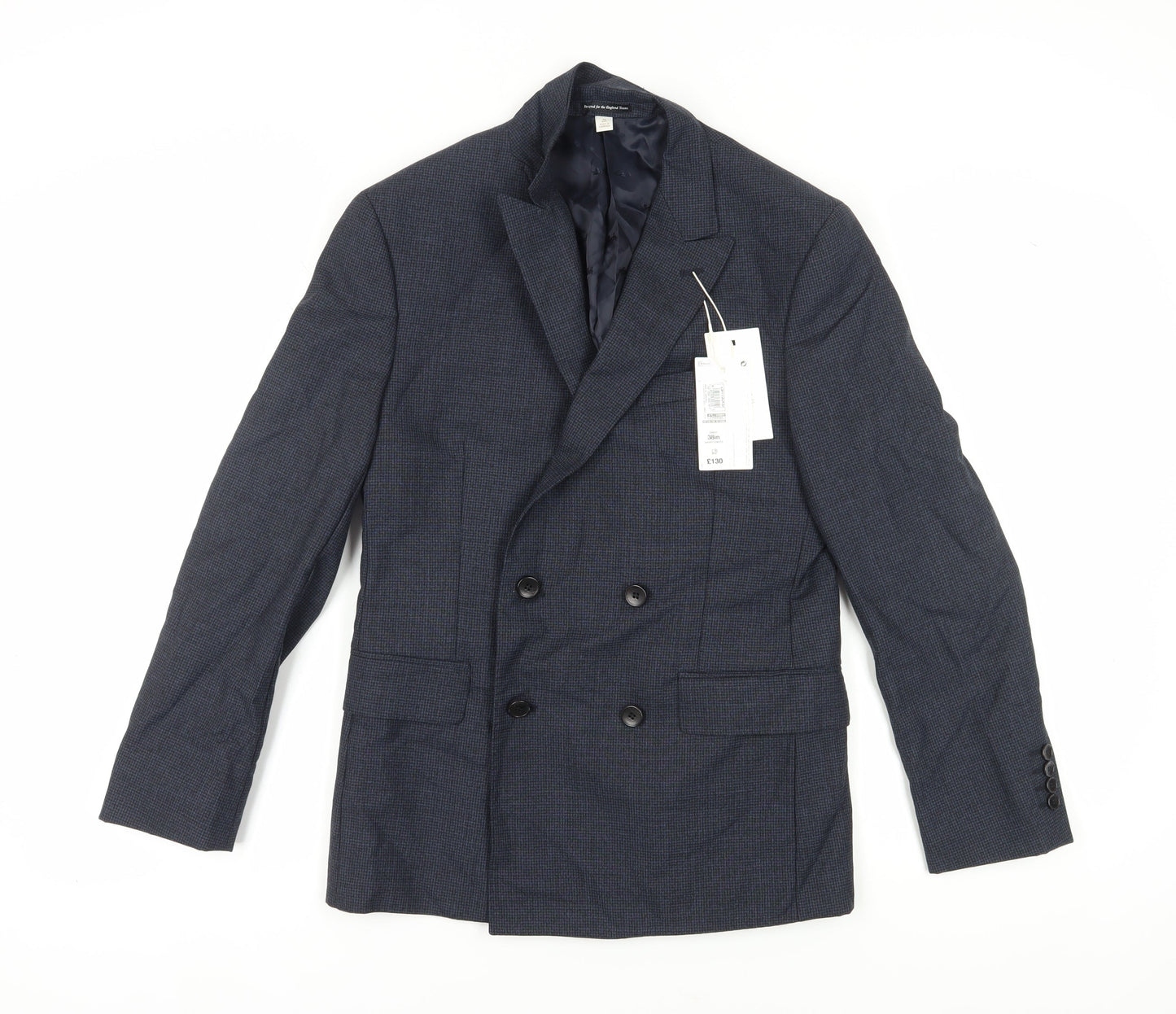 Mens UK Size 40 Marks and Spencer Regular Blue Suit Jacket