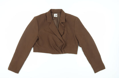 Zara Women's Brown Cropped Blazer XL