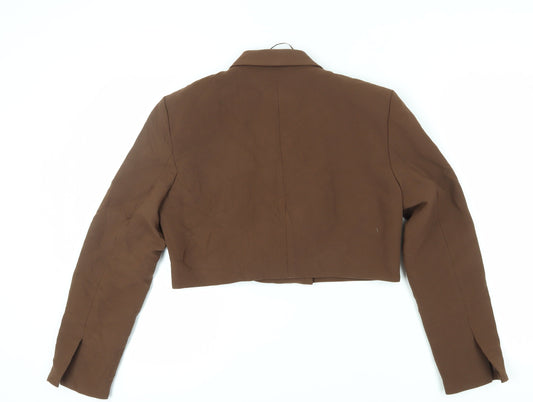 Zara Women's Brown Cropped Blazer XL