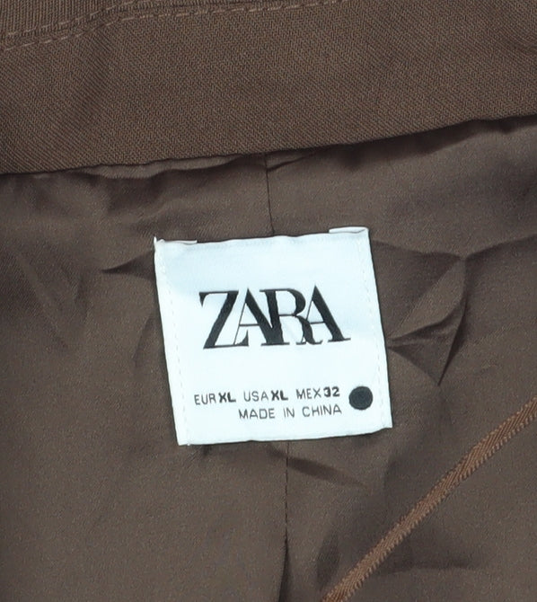 Zara Women's Brown Cropped Blazer XL