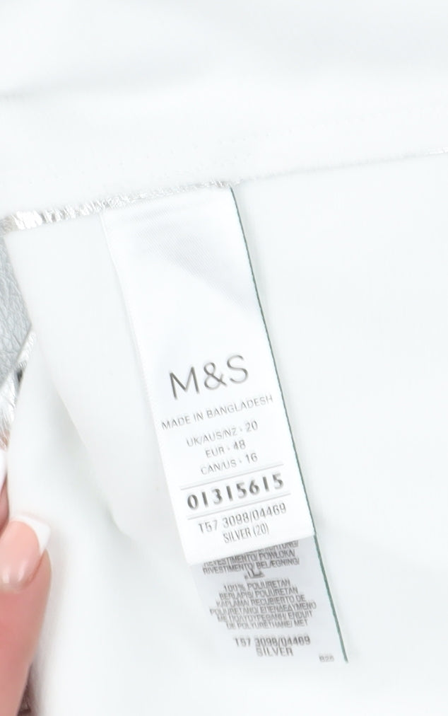 Marks and Spencer Women's Silver Short Pencil Skirt