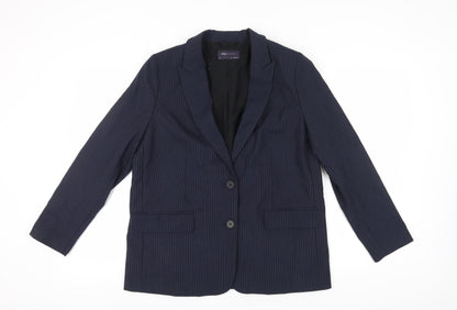 Marks & Spencer Women's Black Pinstripe Blazer Size 14