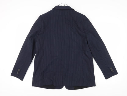 Marks & Spencer Women's Black Pinstripe Blazer Size 14