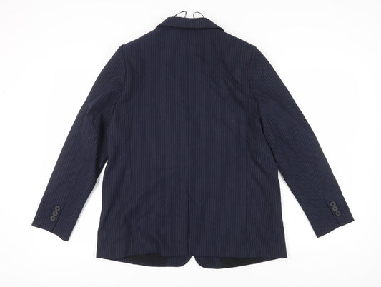 Marks & Spencer Women's Black Pinstripe Blazer Size 14