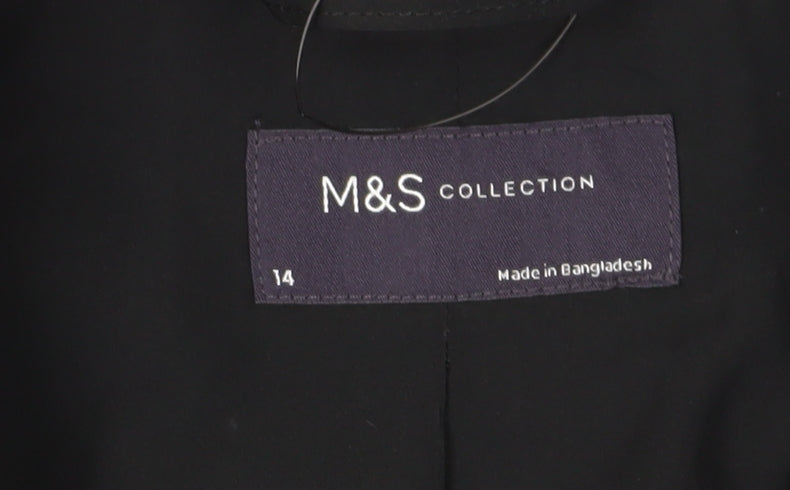 Marks & Spencer Women's Black Pinstripe Blazer Size 14