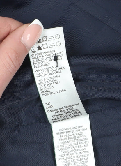 Mens UK Size 40 Marks and Spencer Regular Blue Suit Waistcoat