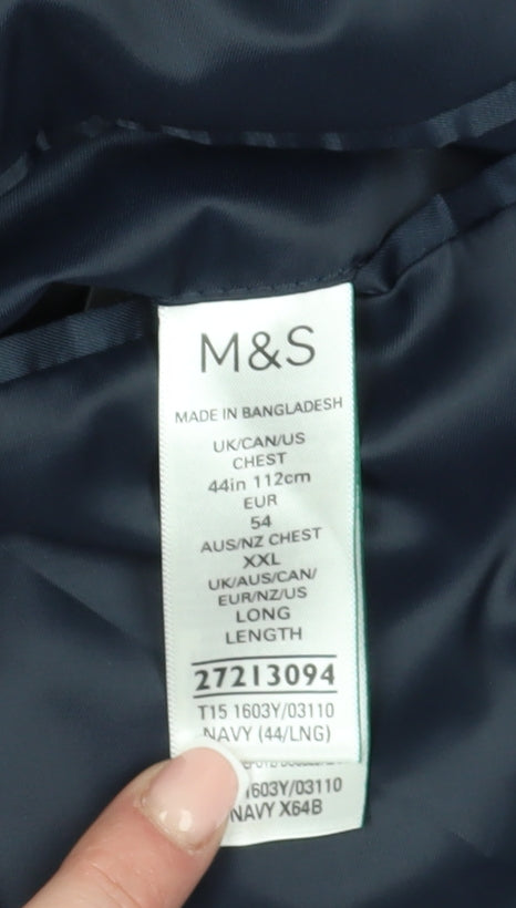 Mens UK Size 44 Marks and Spencer Regular Blue Suit Jacket
