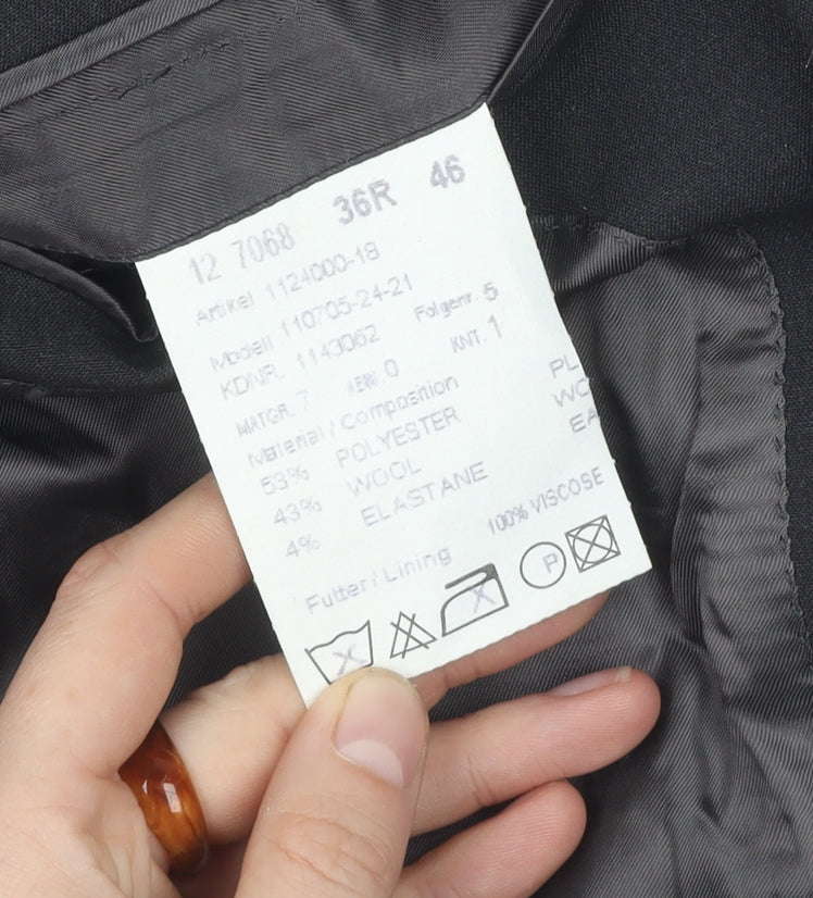 Mens UK Size 36 Van Gils Regular Black Suit Jacket