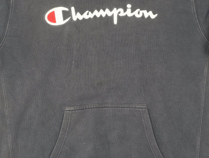 Mens UK Size L Champion Black Pullover Hoodie