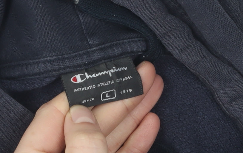Mens UK Size L Champion Black Pullover Hoodie