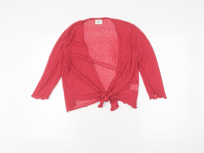 Eastex Women's Red Cardigan M Long Sleeve