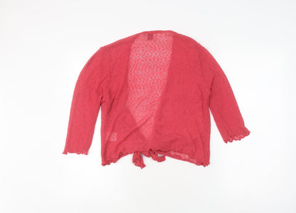 Eastex Women's Red Cardigan M Long Sleeve