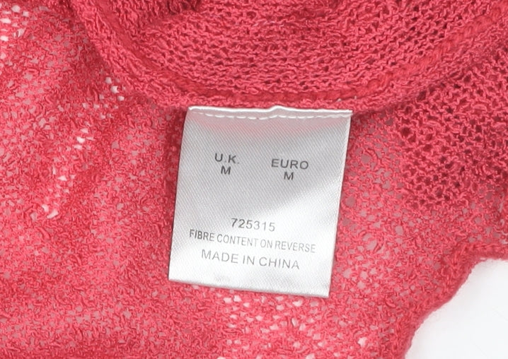 Eastex Women's Red Cardigan M Long Sleeve