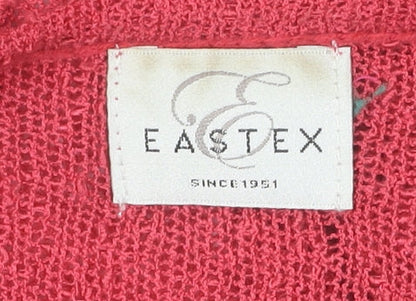 Eastex Women's Red Cardigan M Long Sleeve