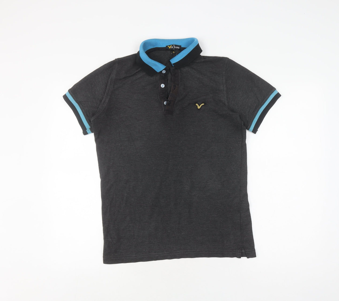 Voi Jeans Men's Black Polo Shirt Size M