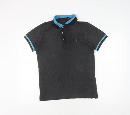 Voi Jeans Men's Black Polo Shirt Size M