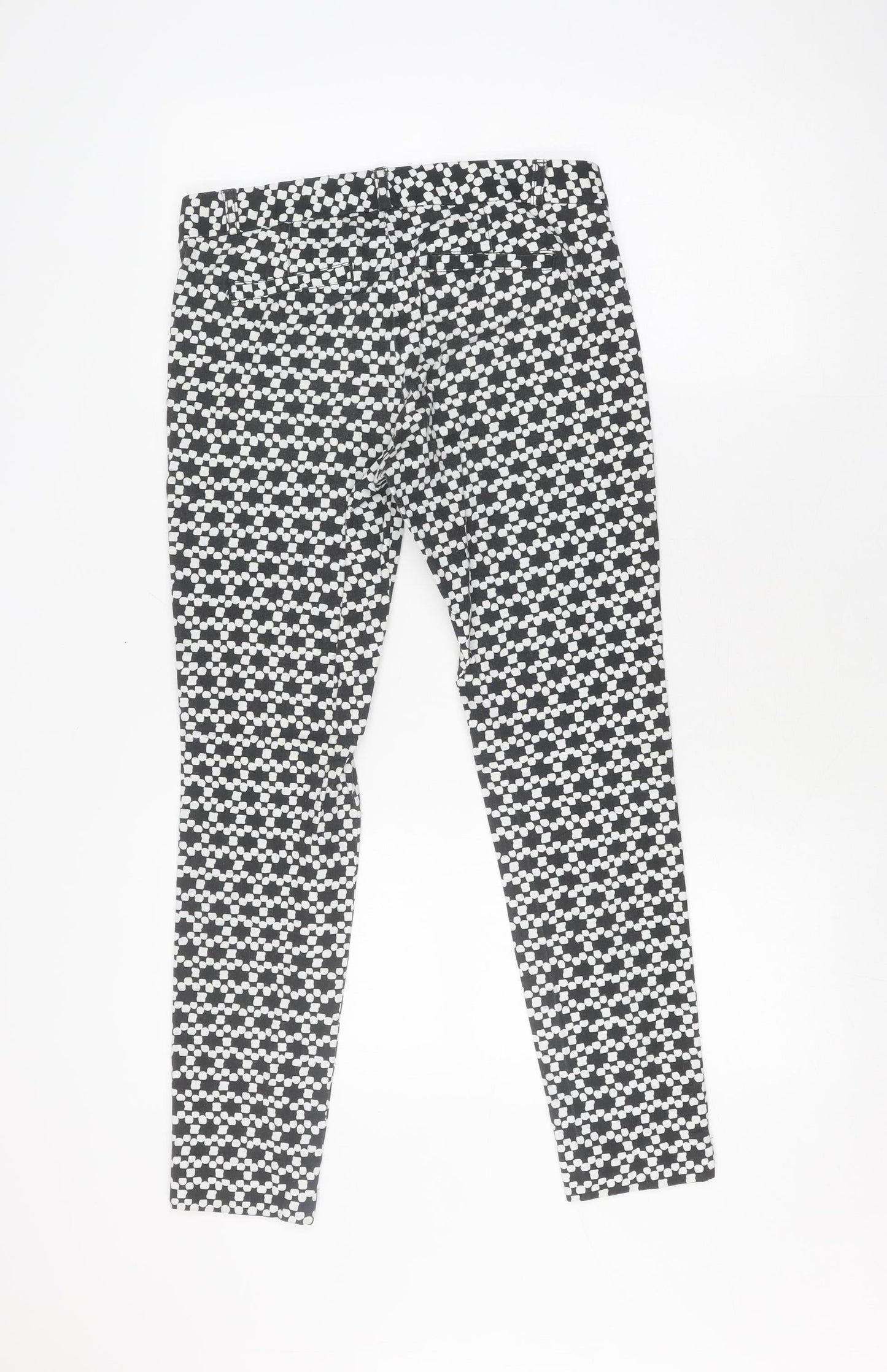 Banana Republic Women's Black Geometric Trousers, Size S