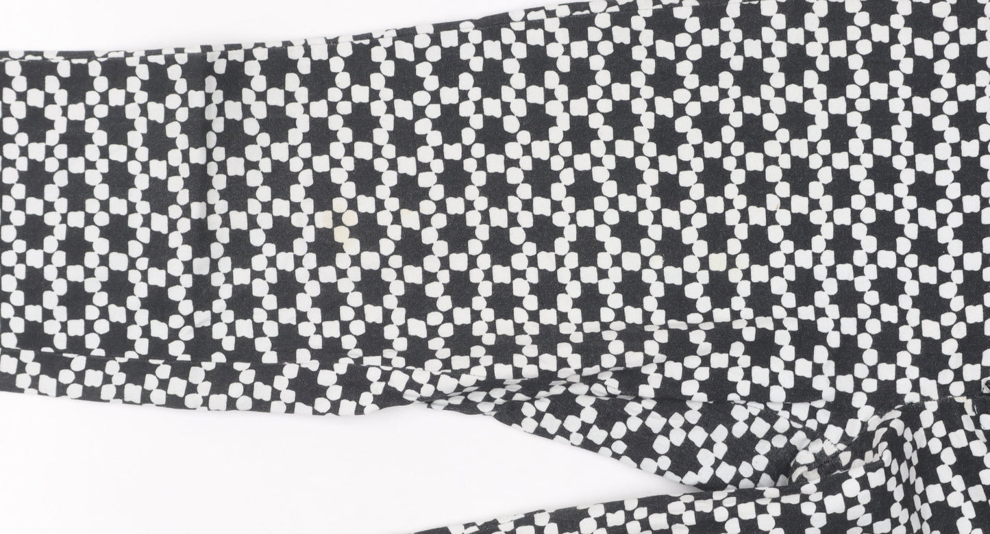 Banana Republic Women's Black Geometric Trousers, Size S