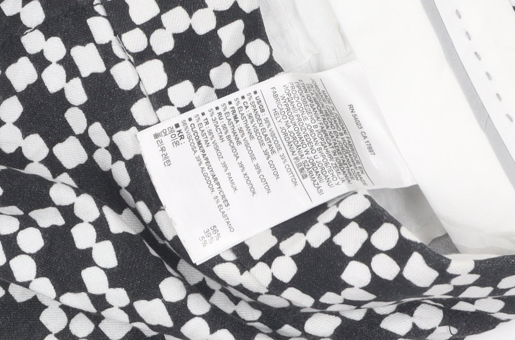 Banana Republic Women's Black Geometric Trousers, Size S