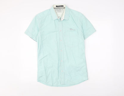 Jack & Jones Men's Blue Striped Casual Shirt Size S