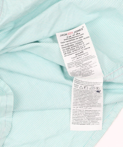 Jack & Jones Men's Blue Striped Casual Shirt Size S