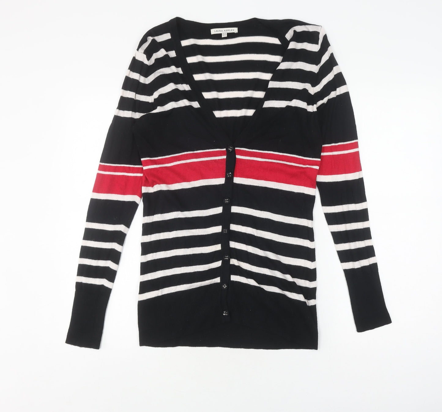 Womens UK Size 14 Laura Ashley Black Cardigan Jumper
