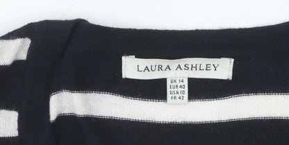 Womens UK Size 14 Laura Ashley Black Cardigan Jumper