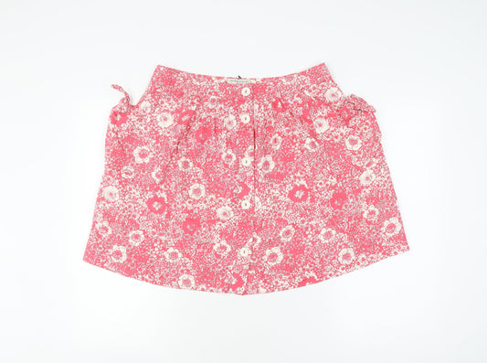 Laura Ashley Women's Pink Floral A-Line Skirt, Size 12