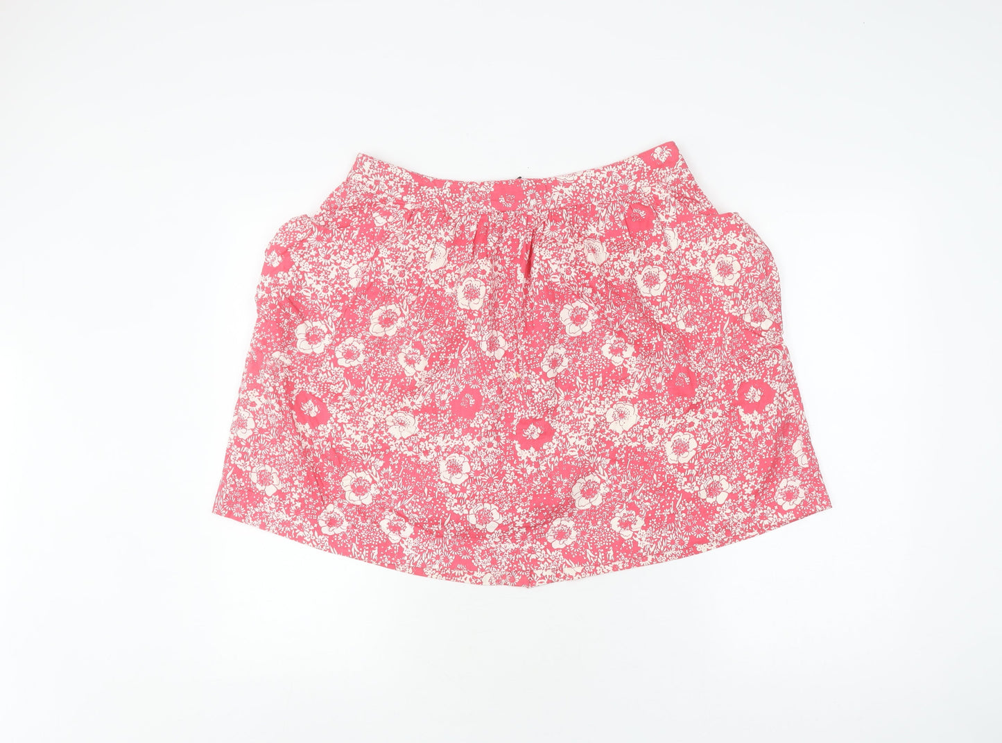 Laura Ashley Women's Pink Floral A-Line Skirt, Size 12