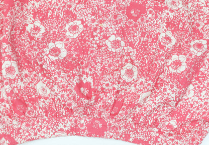 Laura Ashley Women's Pink Floral A-Line Skirt, Size 12