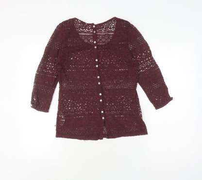 Womens UK Size 6 FatFace Red  Blouse