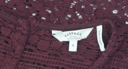 Womens UK Size 6 FatFace Red  Blouse