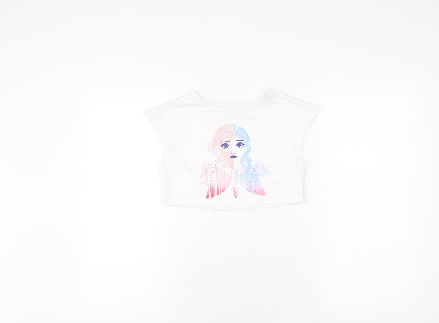 Disney Frozen II Cropped White T-Shirt for Girls 2-3 Years