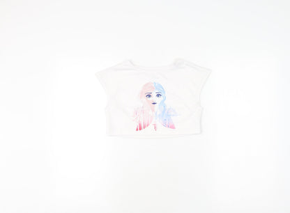 Disney Frozen II Cropped White T-Shirt for Girls 2-3 Years
